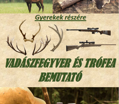 Vadászfegyver- és trófeabemutató meghívó gyerekeknek